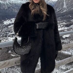 Guess Black and Gold Embellished Shoulder Bag